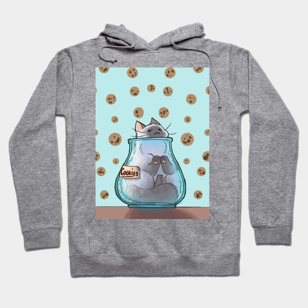 Cookie the Cat Hoodie by jonesylium